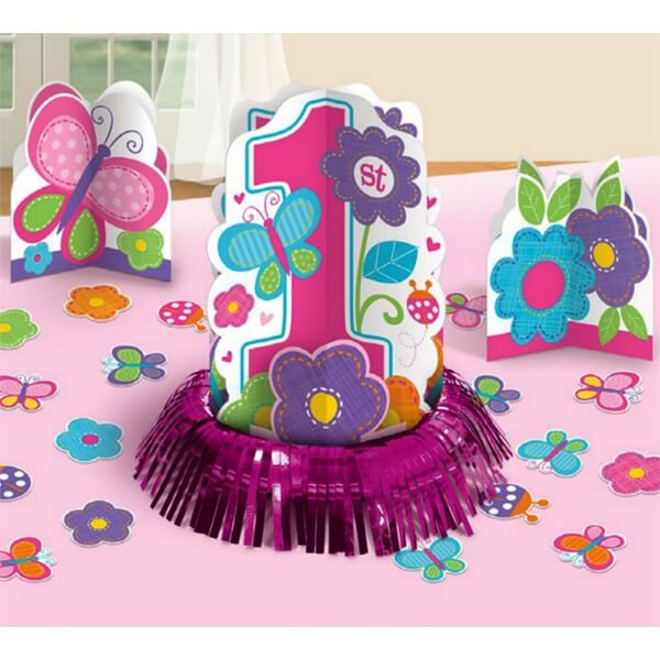 Party Balloon 1st Sweet Birthday Girl Table Decoration kit