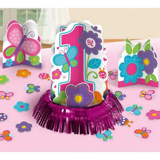 Party Balloon 1st Sweet Birthday Girl Table Decoration kit