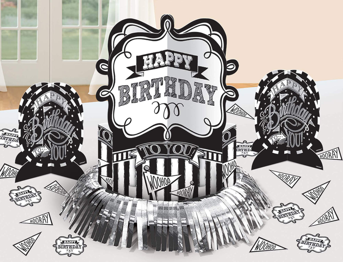 Party Balloon Chalkboard Birthday Table Decoration Kit