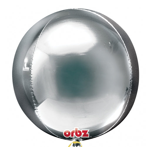 Party Balloons  Silver Orbz Foil Balloon- 20" G20
