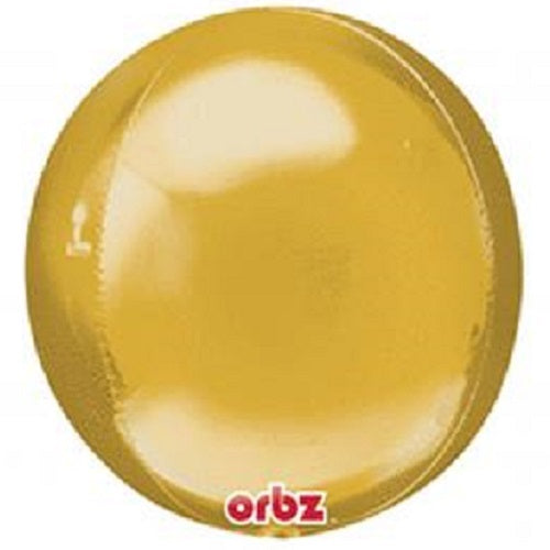 Party Balloon ORBZ 15" Yellow Foil Balloon 