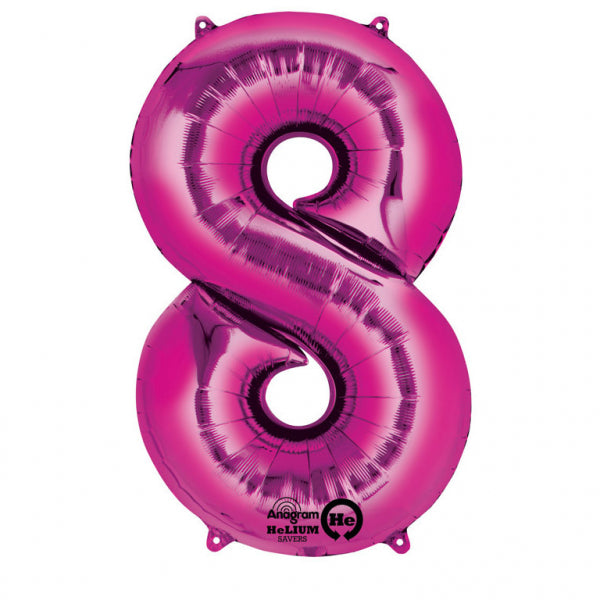 Party Balloons 8 Pink Super Shape Foil Balloon