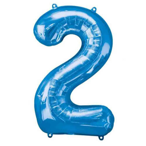 Party Balloons 2 Blue Super Shape Foil Balloon L34