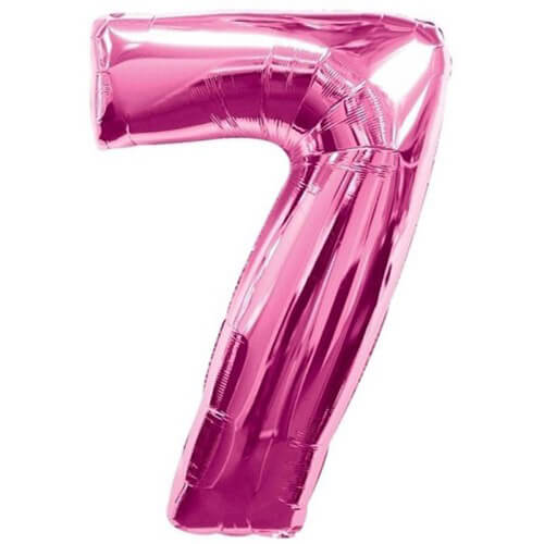 40" Fuxia Number (7) Foil Balloon 