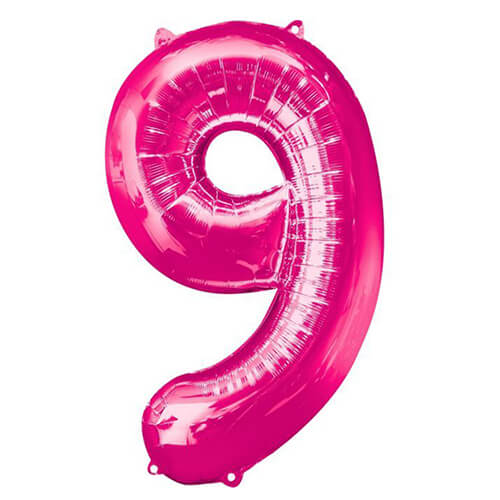 Party Balloons 9 Pink Super Shape Foil Balloon L34