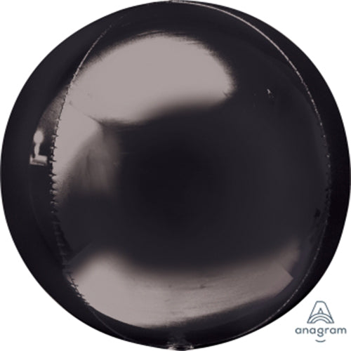 Party Balloons Orbz Black Foil Balloon- 20"