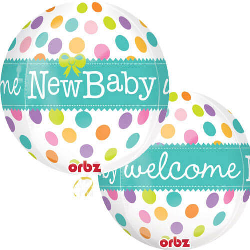 Party Balloons New Baby Orbz Balloon G20