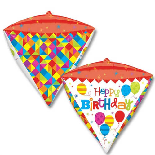 Party Balloons 18" Geometric Birthday Diamond Foil Balloon G20  