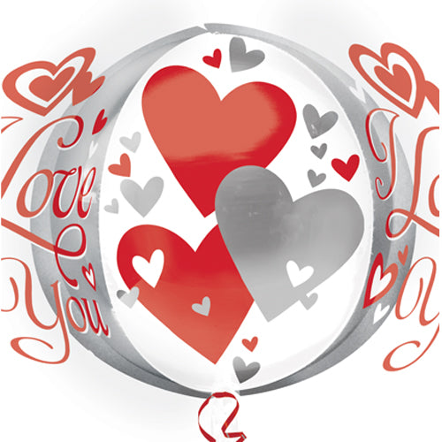 Party Balloons Orbz I Love You Floating Hearts Foil Balloon