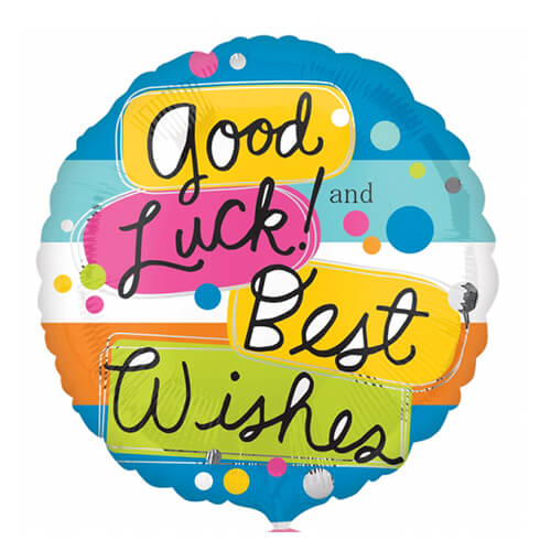Party Balloon 18" Color blocking Good Luck Foil Balloon S40