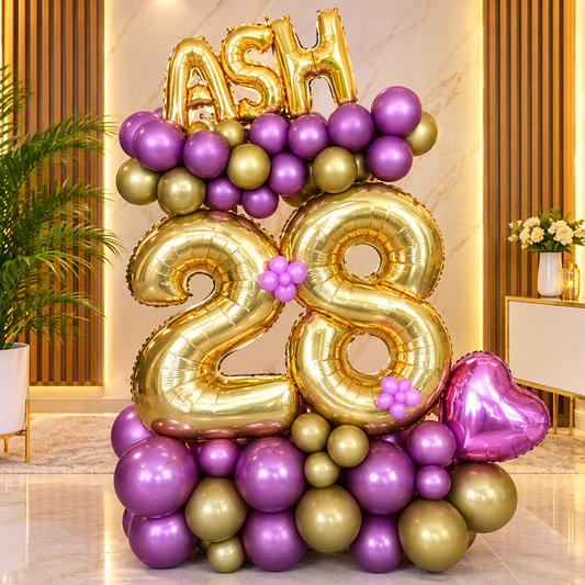 28th CELEBRATION Balloon Stack