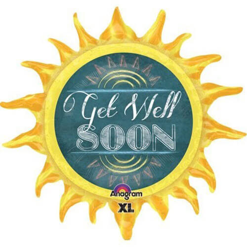 Party Balloon 29" Chalkboard Sun Get Well Foil Balloon P35