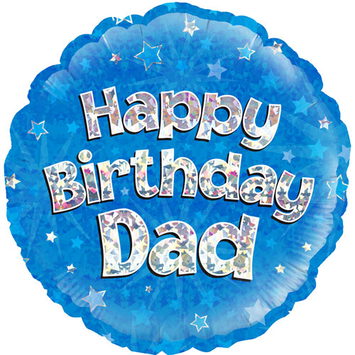 Party Balloon Happy Birthday Dad Blue Balloon