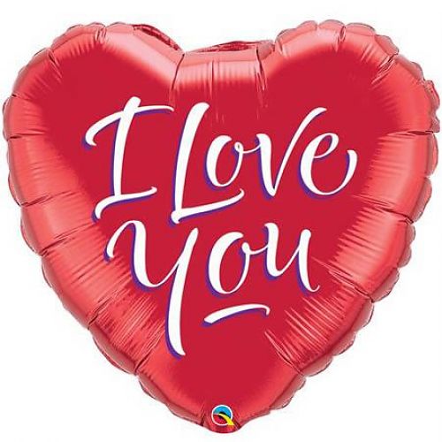 Party Balloon 18" I Love You Script Modern Foil Balloon