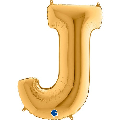 Party Balloon 40" Gold Letter (J) Foil Balloon 