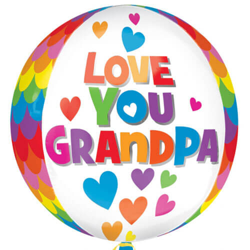 Party Balloon Love You Grandpa Orbz Balloon