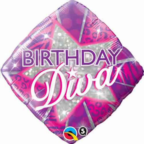 Party Balloon 18" Birthday Diva Foil Balloon