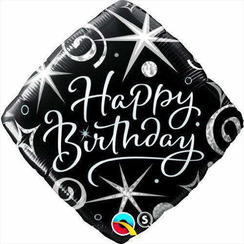 Party Balloon Happy Birthday Elegant Sparkles Diamond Balloon 18" 