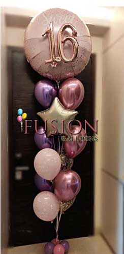 Sweet 16th Birthday Balloons Bouquets