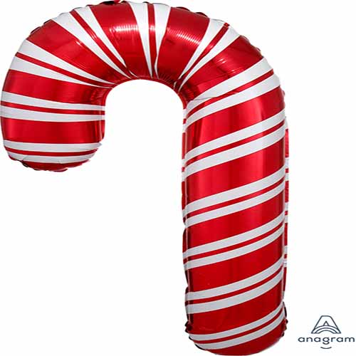 Party Balloon Lrg Shape Xl Holiday Candy Cane
