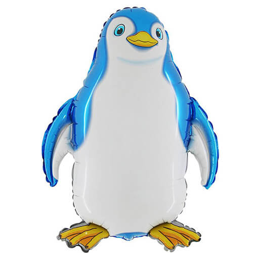 Party Balloon Penguin Farm theme Helium Blue Foil Balloon