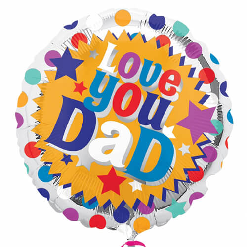 18" Love You Dad Burst Foil Balloon S40