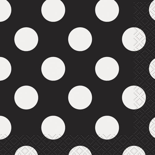 Party Item Black Dots Napkins 
