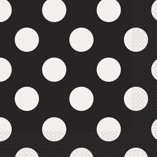 Party Balloon Black Dots Napkins 