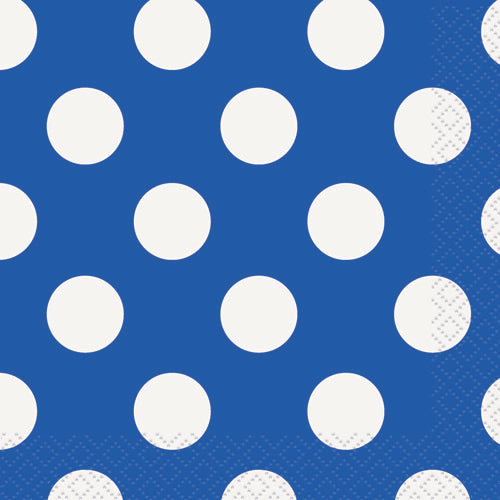 Party Balloons Blue Beverage Napkins 16Ct