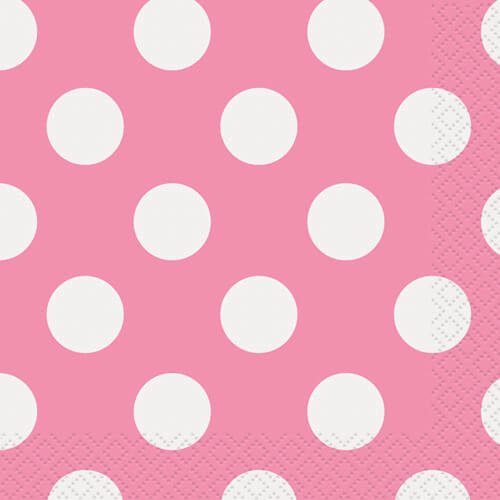 Party Balloon Pink Polka Dots Napkins