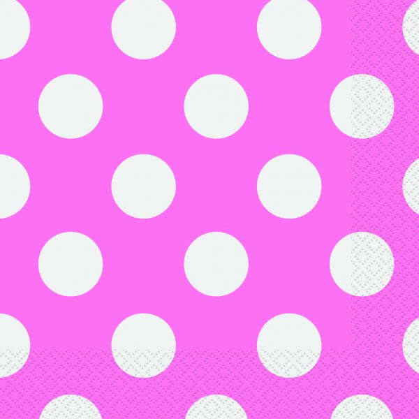 Party Balloon Hot Pink Dots Napkins