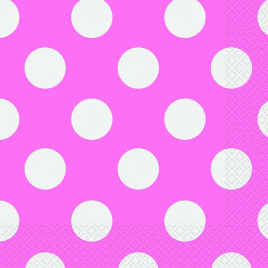 Party Balloon Hot Pink Dots Napkins