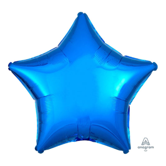 Mettalic Blue Star Foil Balloon 40"