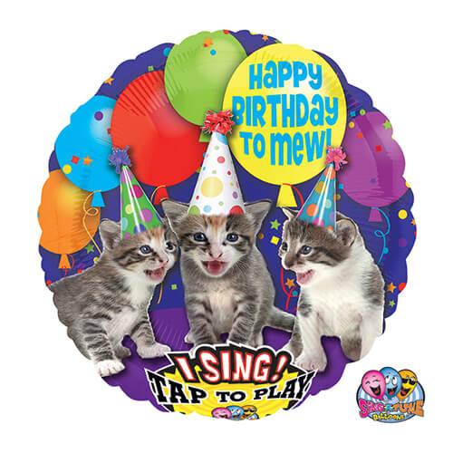 Party Balloon 28" Happy Birthday to Mew Singing Foil Balloon P60