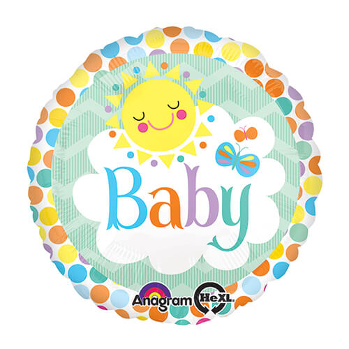 Party Balloons 18" Friendly Baby Sun Foil Balloon S40