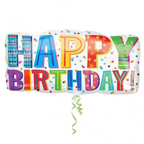 Party Balloon 30" Happy Birthday Type Foil Balloon P35