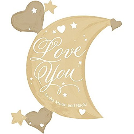Party Balloons 32" To The Moon &amp; Back Foil Balloon P40