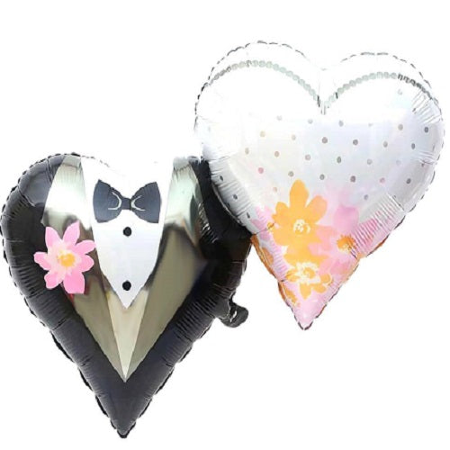 30" Wedding couple Heart Foil Balloon 