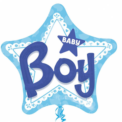 Party Balloon 36" Celebrate Baby Boy Multi Foil Balloon 24" 