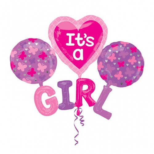 Party Balloon 51" It's A G-I-R-L Multi Foil Balloon P80 