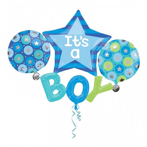 Party Balloon 53" It's A B-O-Y Multi Foil Balloon P80
