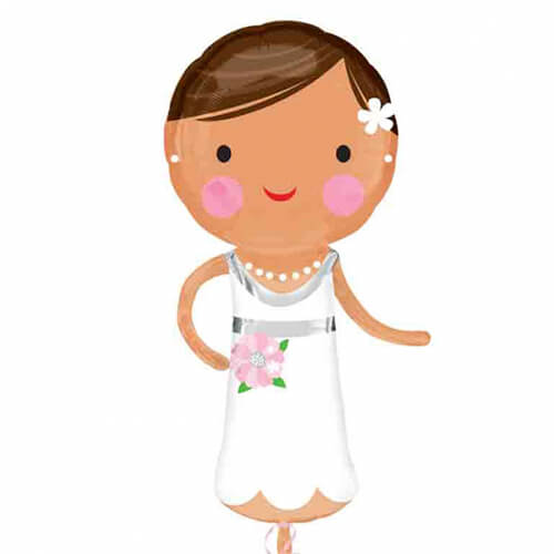 Balloons Party Celebrate 19" Lovely Bride Balloon Foil Balloon P35