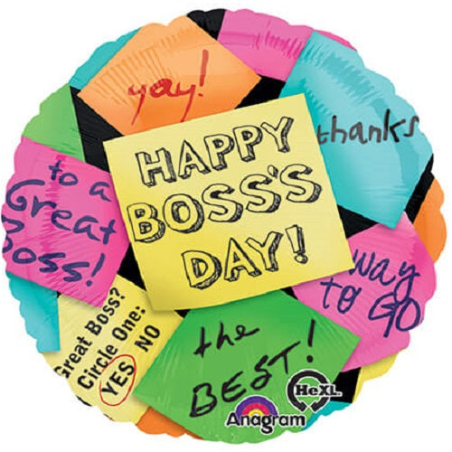 Party Balloon; Boss Sticky Notes Foil Balloon 18" 