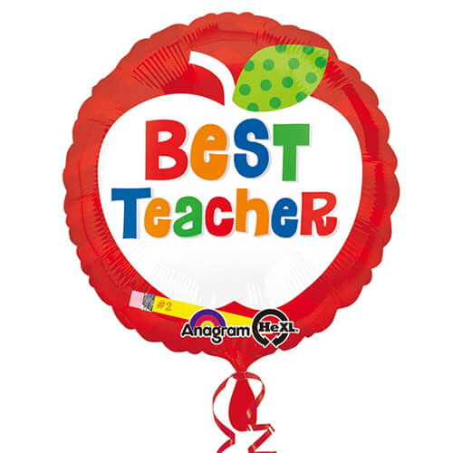 Party Balloon Best Teacher Apple Foil Balloon 18" 