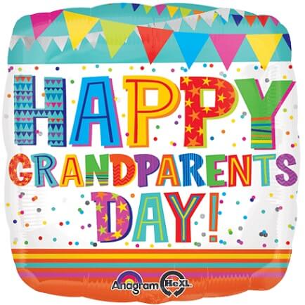 Party Balloon 18" Happy Grandparents Day Confetti Foil Balloon