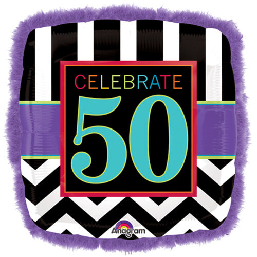 Party Balloon 32" Doo Dad 50th Birthday Celebration Foil Balloon P75 
