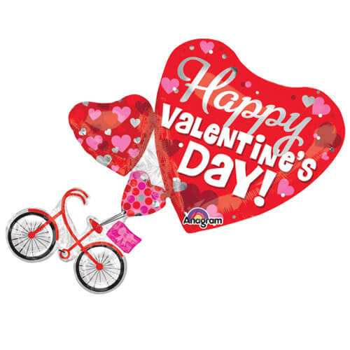 Party Balloons Happy Valentine Bike Balloon P35