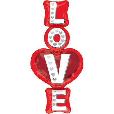 Party Balloons 20" Love Stacked Foil Balloon P35
