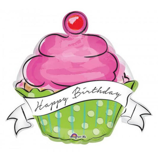 Party Balloons 29" Birthday Sweet Cupcake Foil Balloon P35