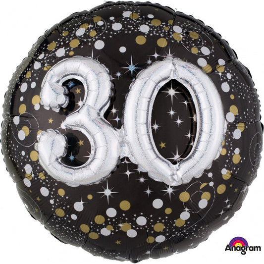 Party Balloon  Sparkling 30th Birthday Foil Balloon 32" 